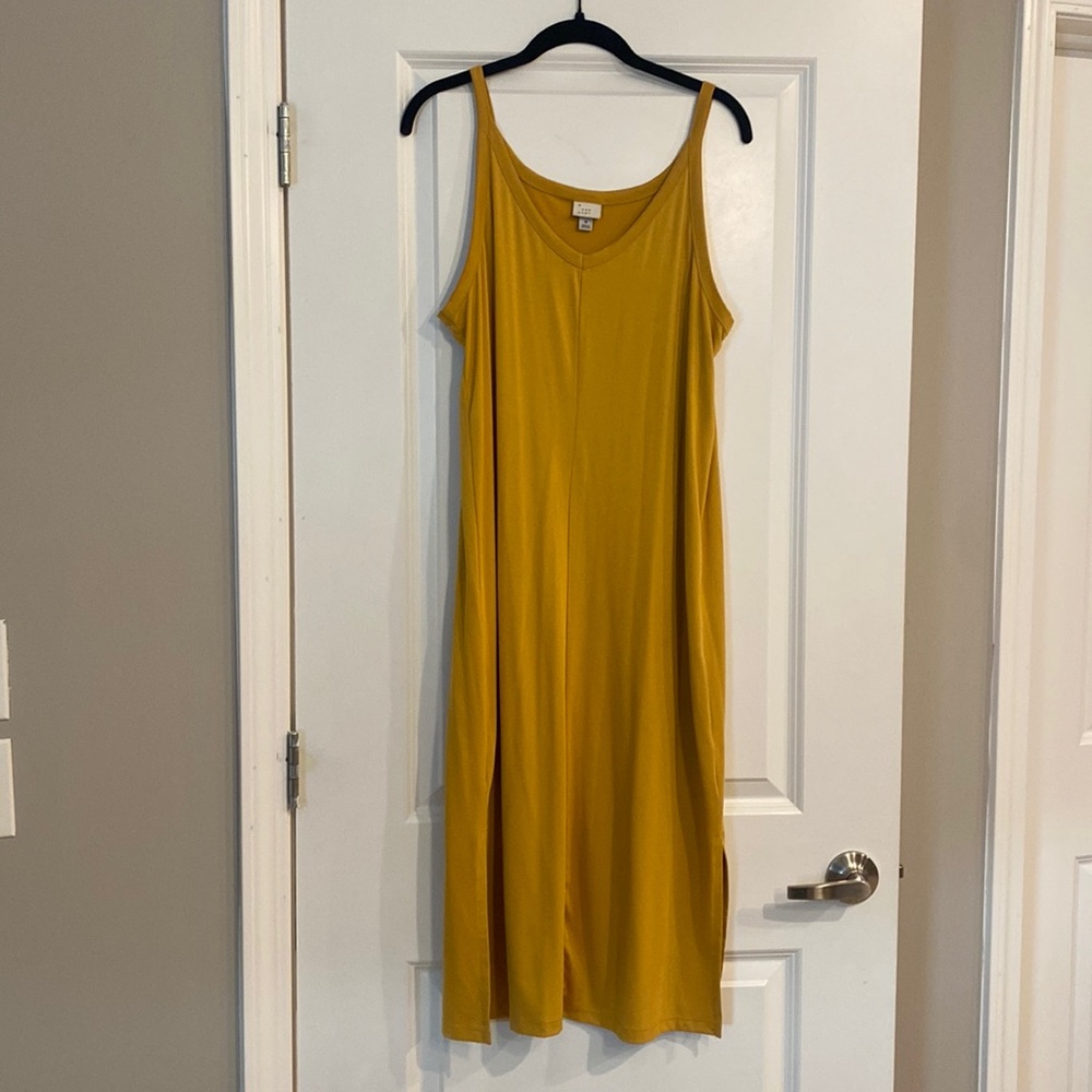 a new day Mustard Yellow Midi Slip Dress